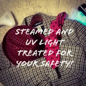Steamed And UV Light Treated For Your Safety!